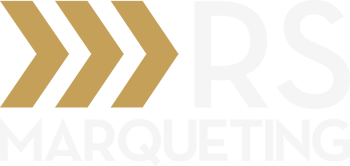 RS Marqueting logo in full color with champagne and white